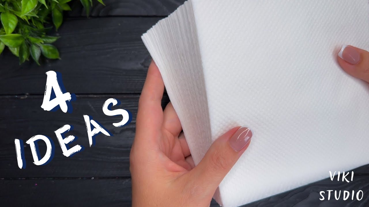 4 IDEAS 💥 Easy Flowers from Napkins DIY Paper Flowers