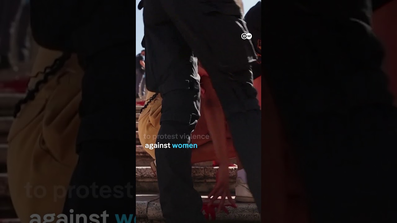 Activists pour red paint down Rome’s famed Spanish Steps | DW Shorts