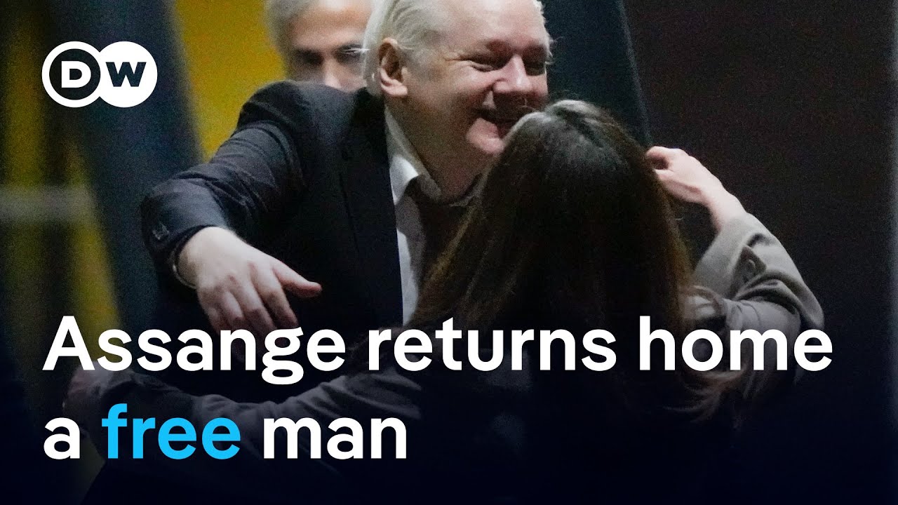 Assange lands in Australia after walking free from US court | DW News