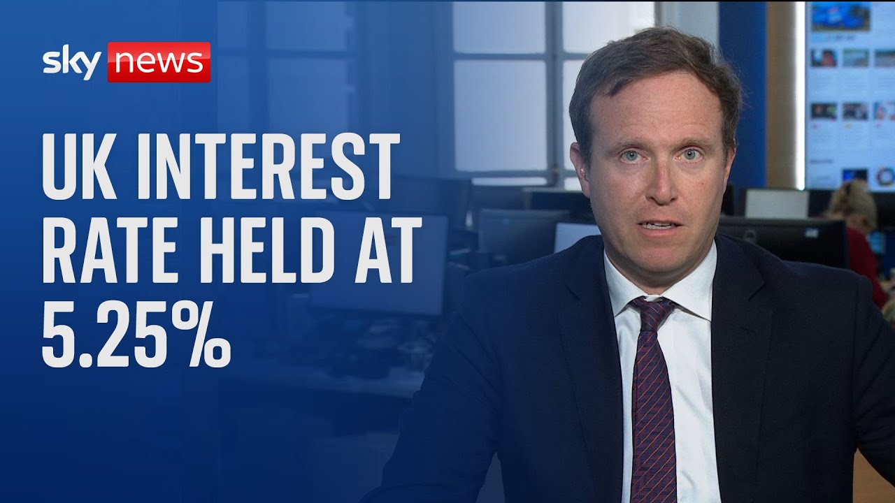 Bank of England holds interest rates at 5.25% for seventh time in a row