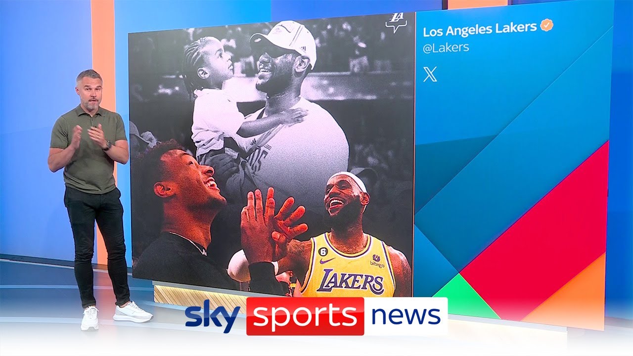 Bronny James picked in NBA draft by the LA Lakers where he could play alongside his father LeBron