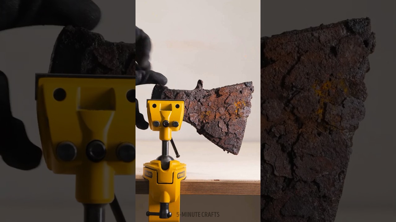 Cool restoration project of an old axe