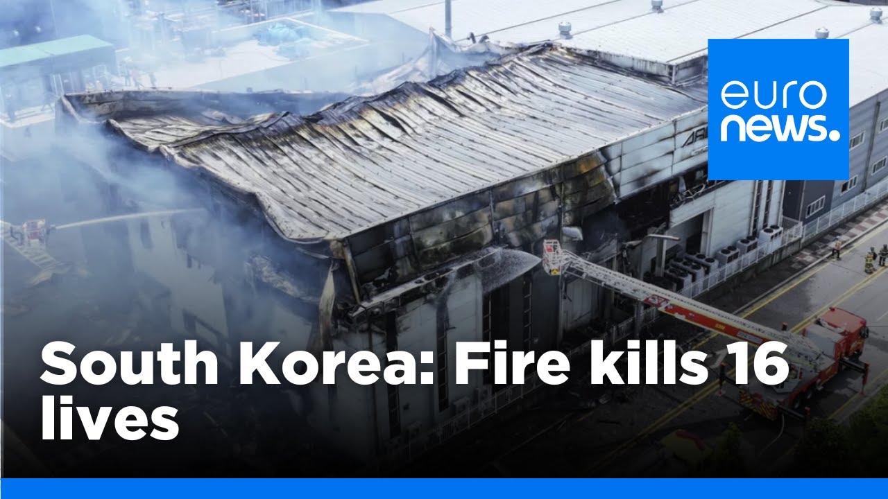 Deadly fire at South Korean lithium battery factory claims at least 16 lives | euronews 🇬🇧