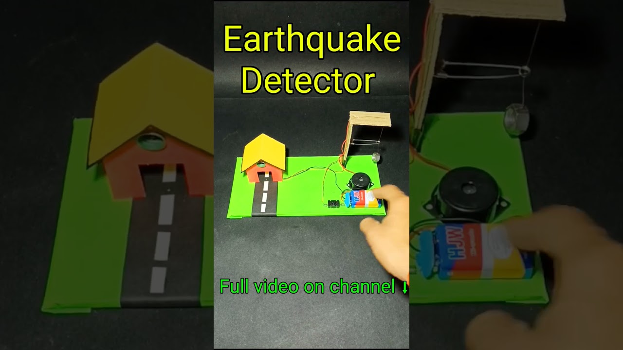Earthquake detector alarm science project #shortvideo #youtubeshorts #short #shorts