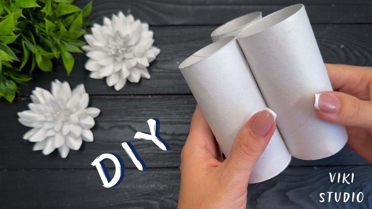 Easy DIY Paper Decoration Recycling Craft from Toilet Paper Rolls