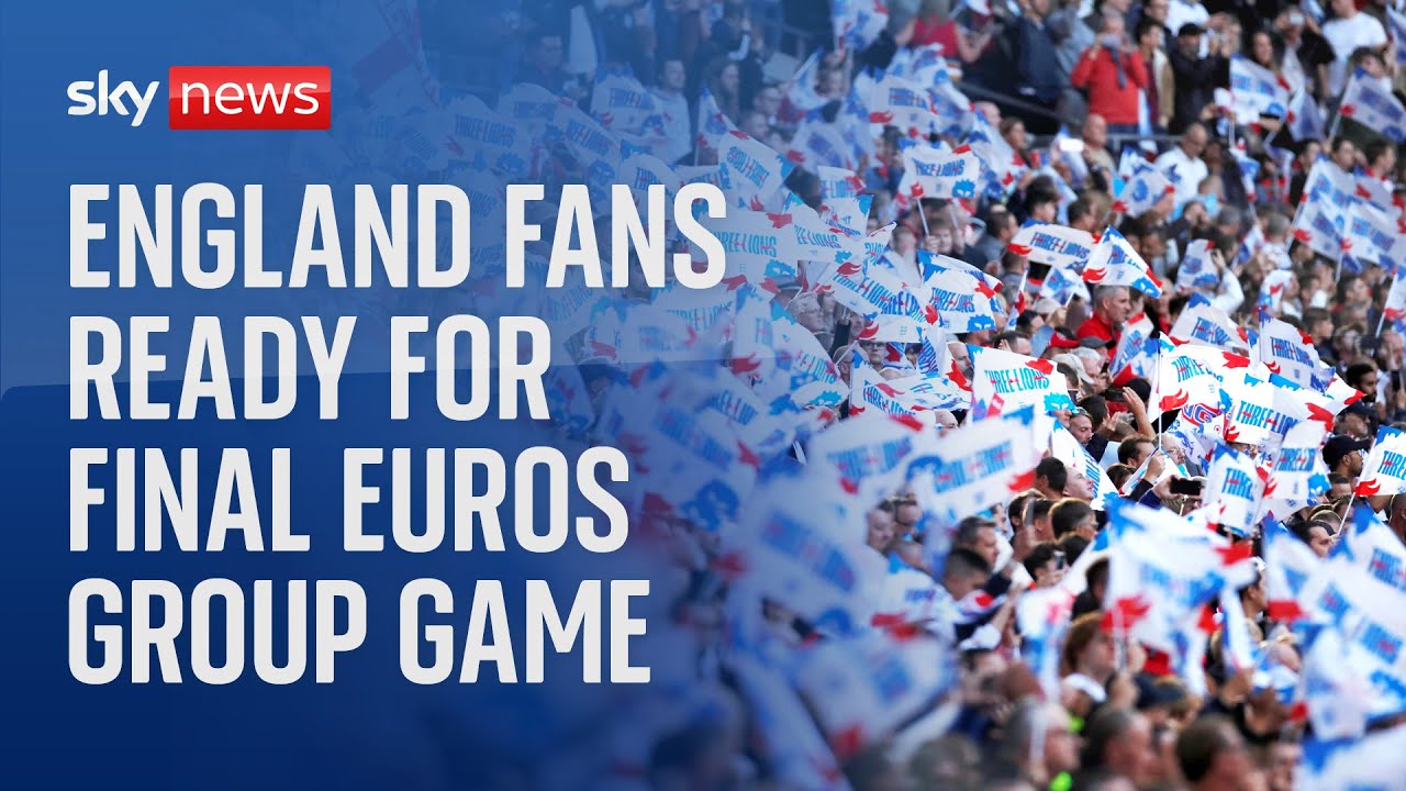 England football fans gather ahead of the final Euro 2024 group game vs Slovenia