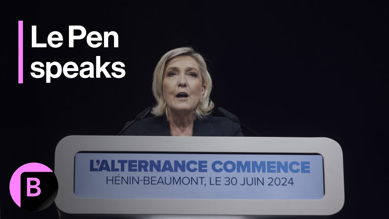 French Elections: Marine Le Pen Says French Put National Rally in Lead