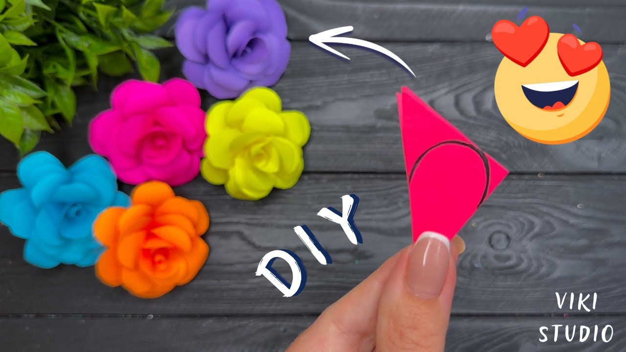 How to make 3D Paper Roses DIY Paper Craft Ideas Flowers