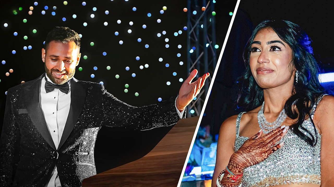 I surprised her with 500 Drones for my Wedding Speech