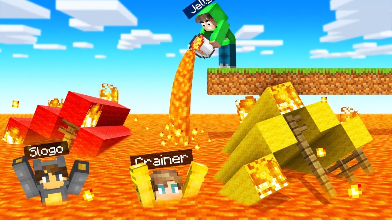 I Trolled My Friends Island With LAVA! (Minecraft Squid Island)