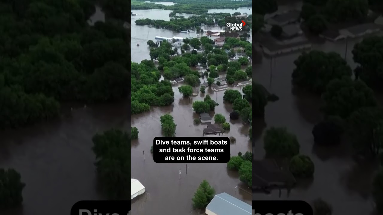 Iowa floods: Drone footage captures widespread flooding of houses #US #extremeweather