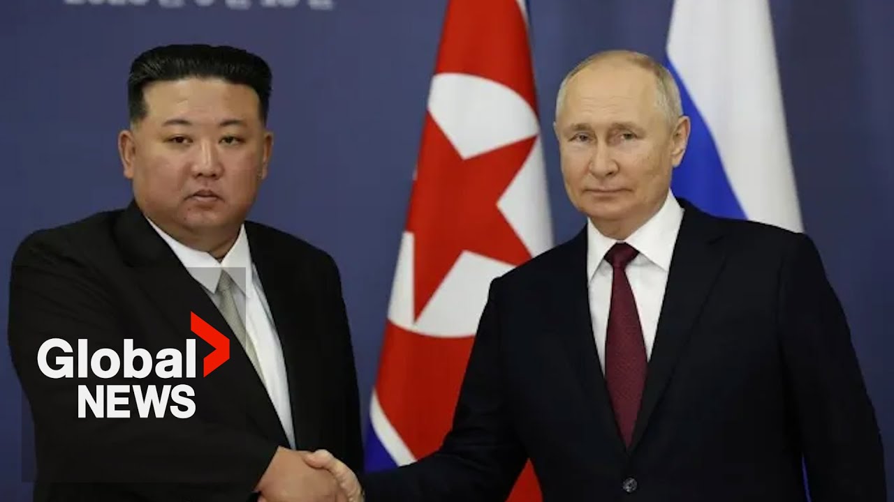 Russia’s Vladimir Putin meets with Kim Jong Un in North Korea