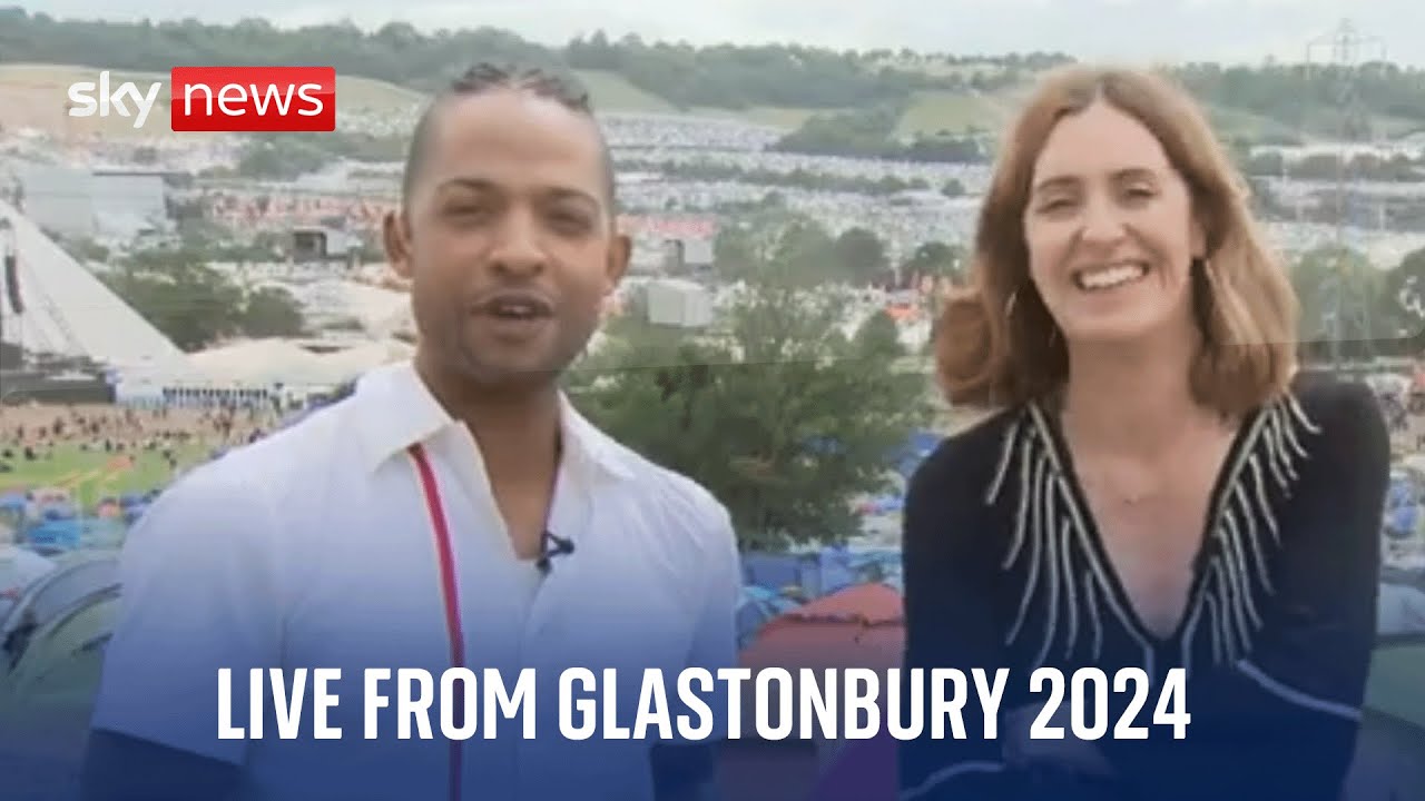 Sky’s Katie Spencer and Jayson Mansaray are live from Glastonbury 2024