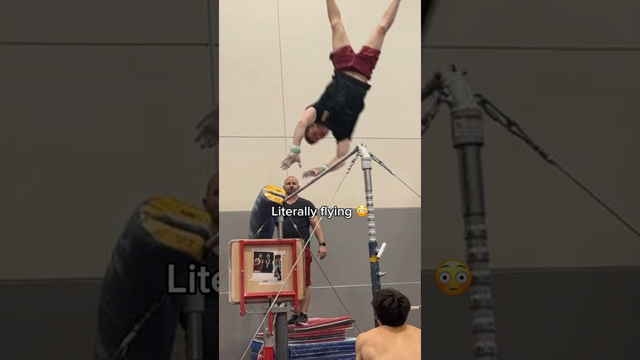 This move is so scary 😅 #gymnast #olympics #gymnastics #sports #sport #gym #fail #fails