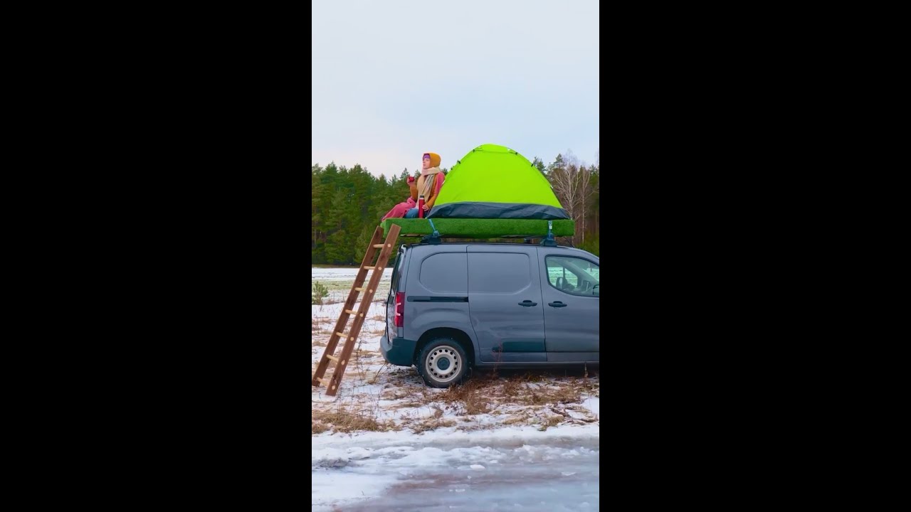 Transform your car into a cozy rooftop camper