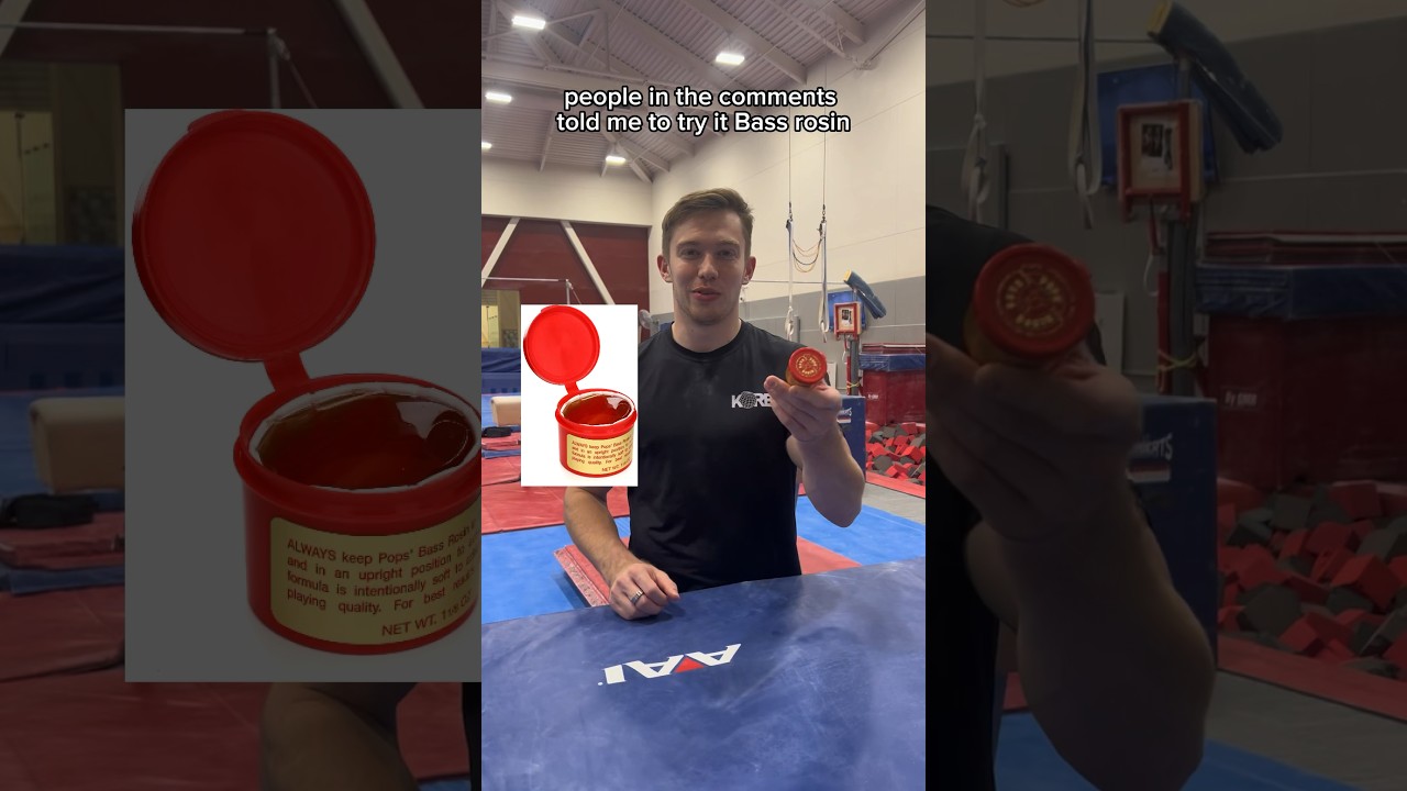 Trying Bass Rosin on the bars 😂🎻 #bass #doublebass #gymnastics #gymnast #sports #olympics #sticky