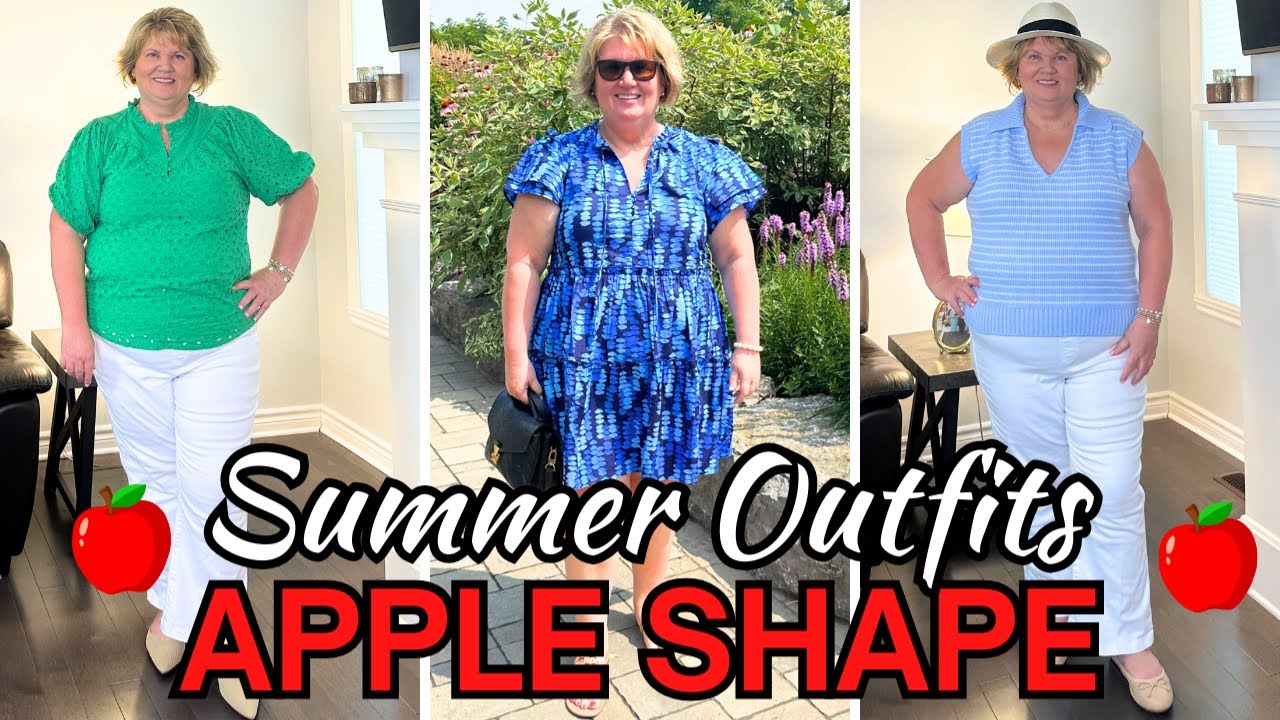 7 Casual Summer Outfits Perfect for Plus Size Apple Shape Women 🍎