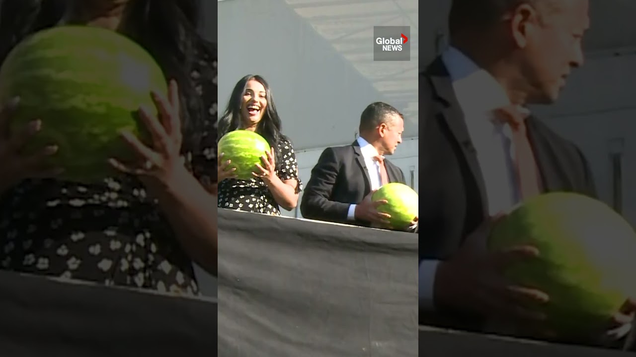 BC Lions’ 2nd annual watermelon smash ahead of Roughriders matchup 🏈 #CFL