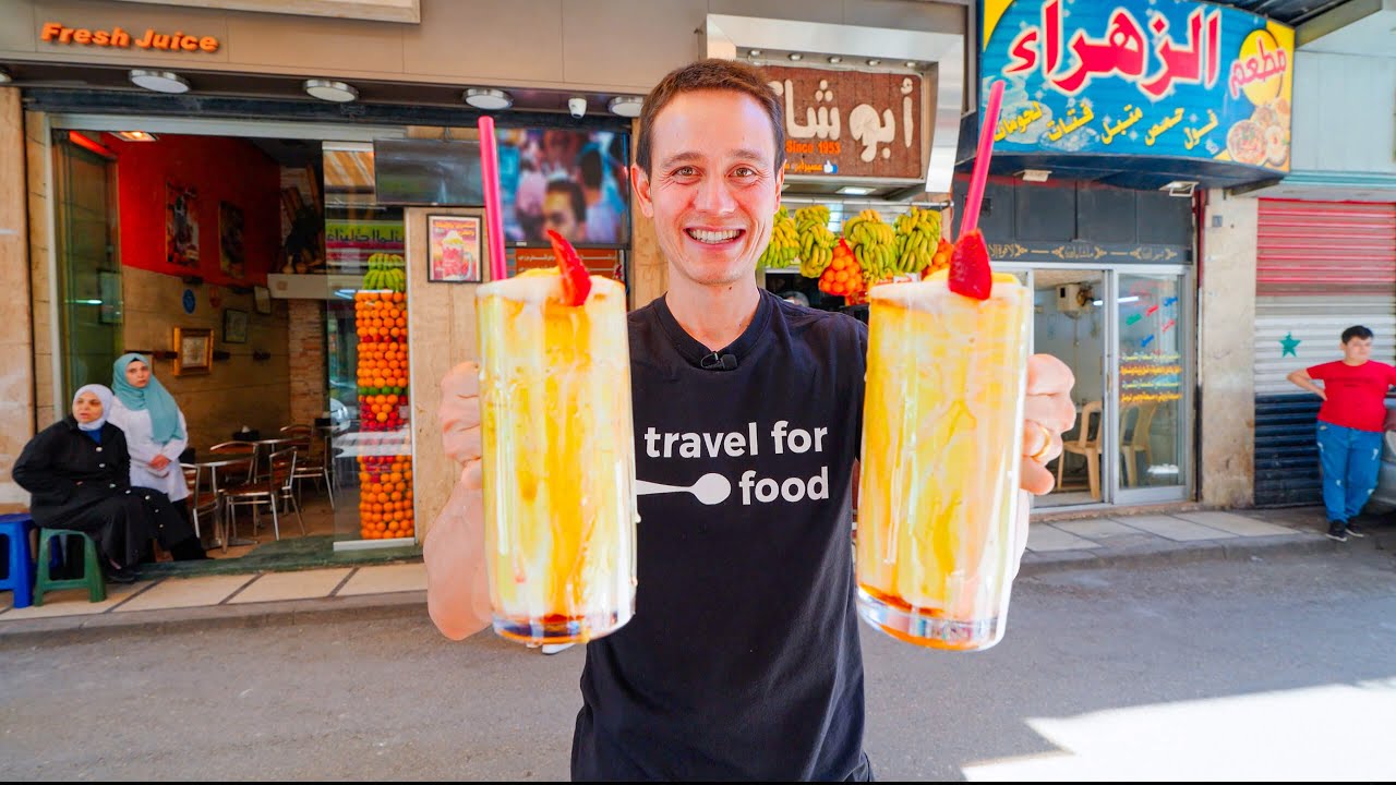 Best Syrian Food!! 🇸🇾 GIANT MILKSHAKES + Food Tour in Damascus, Syria!!