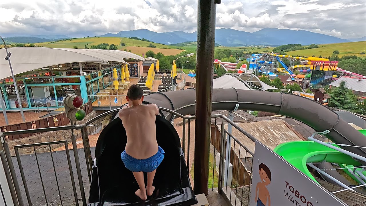 Black Hole 🎩 Water Slide 💦 at Tatralandia 🇸🇰