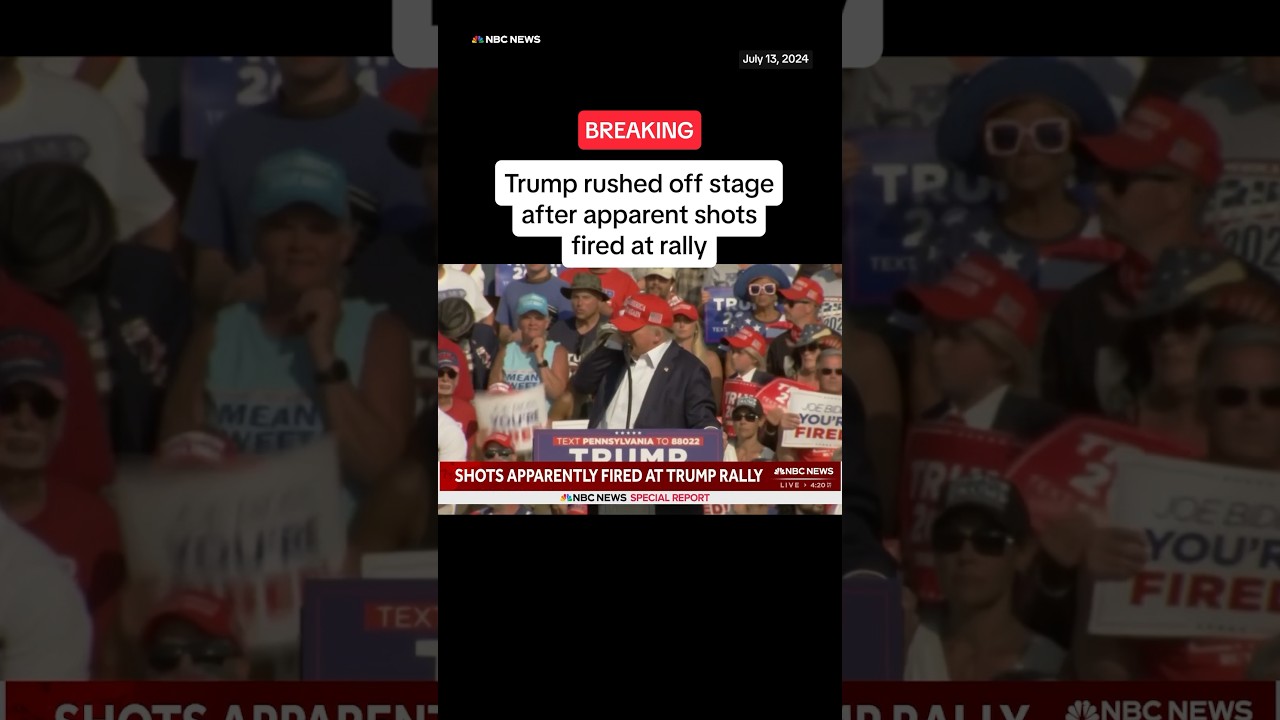 BREAKING: Secret Service rushes Trump offstage after popping noises heard at rally