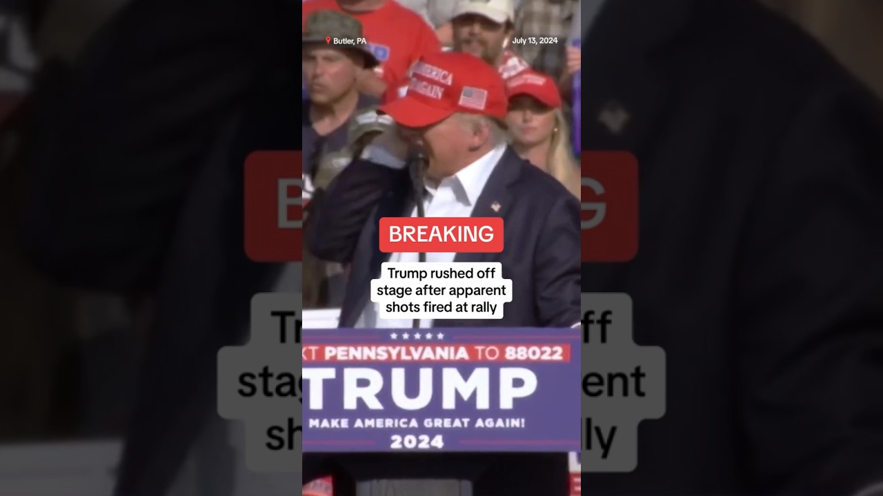 BREAKING: Trump rushed off stage after apparent shots fired at rally