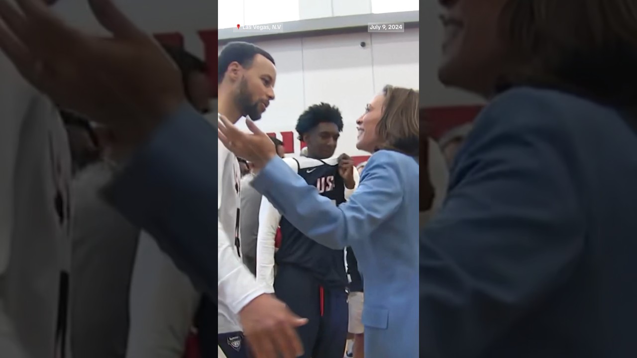 ‘Bring back that gold’: VP Harris talks to men’s Olympic basketball team