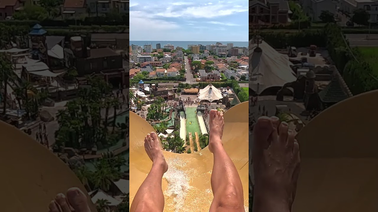 Captain Spacemaker Water Slide 💦 at Caribe Bay Venice 🇮🇹