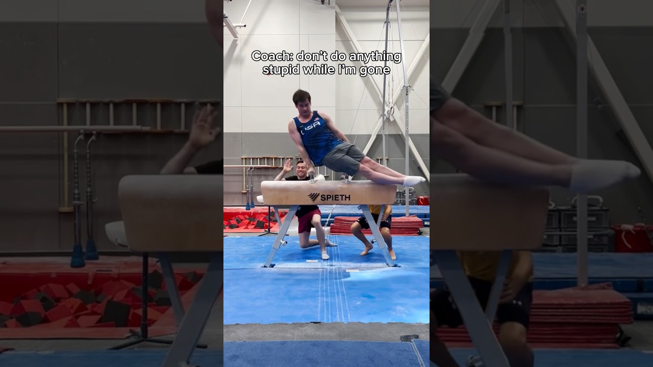 Don’t tell my coach 😂 #gymnastics #gymnast #gym #fail #fails #sports #olympics #olympic #pommel