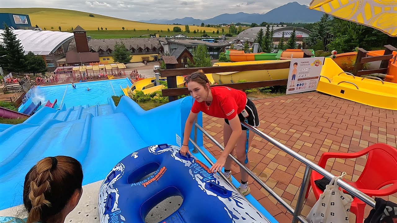 Double Bubble 🫧 Water Slide 💦 at Tatralandia 🇸🇰