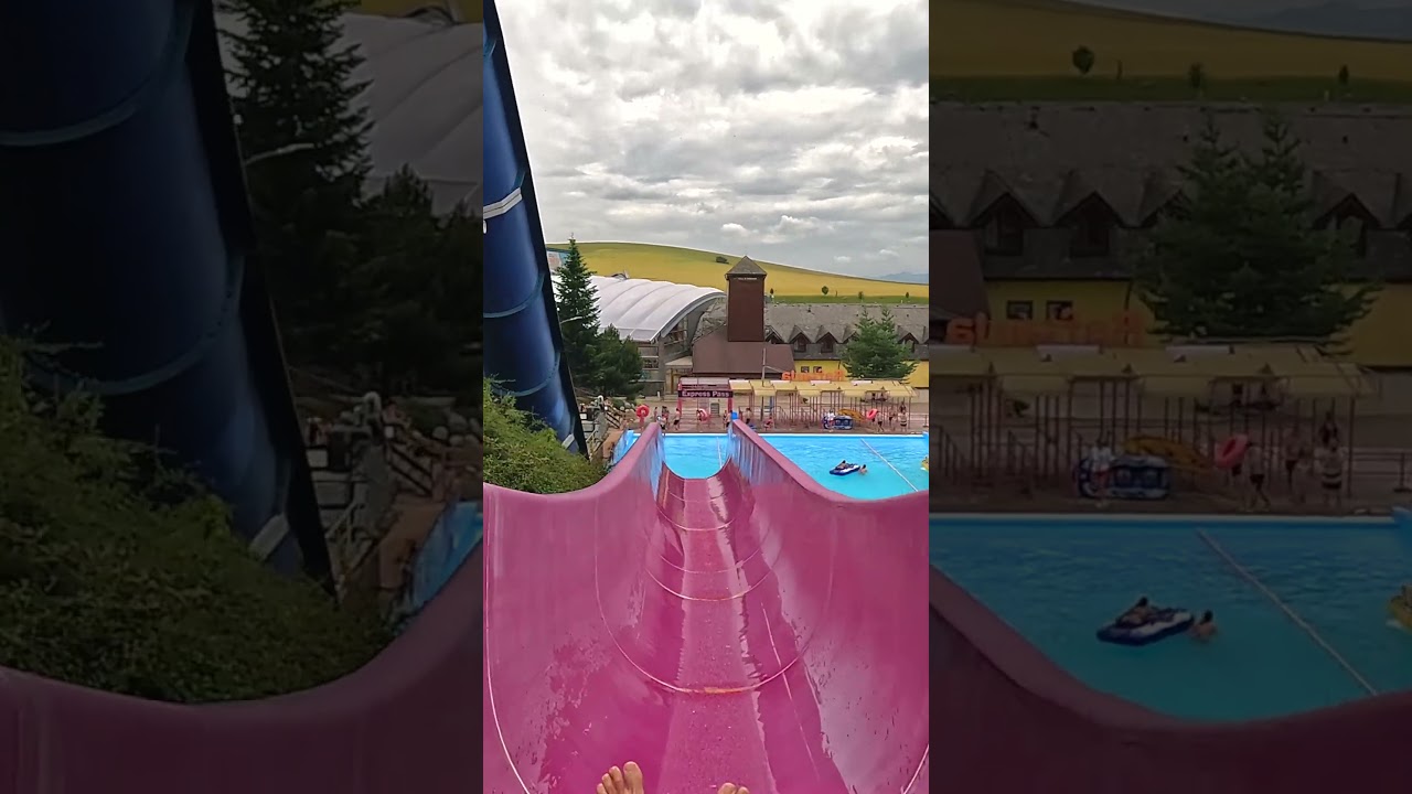 Double Fall 🍇 Water Slide 💦 at Tatralandia 🇸🇰