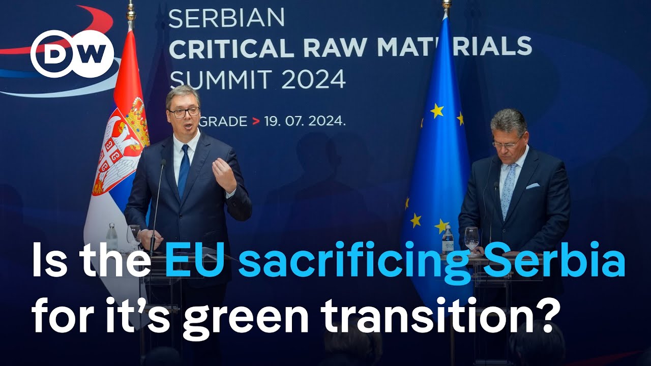 EU signs lithium agreement with Serbia amid protests | DW News