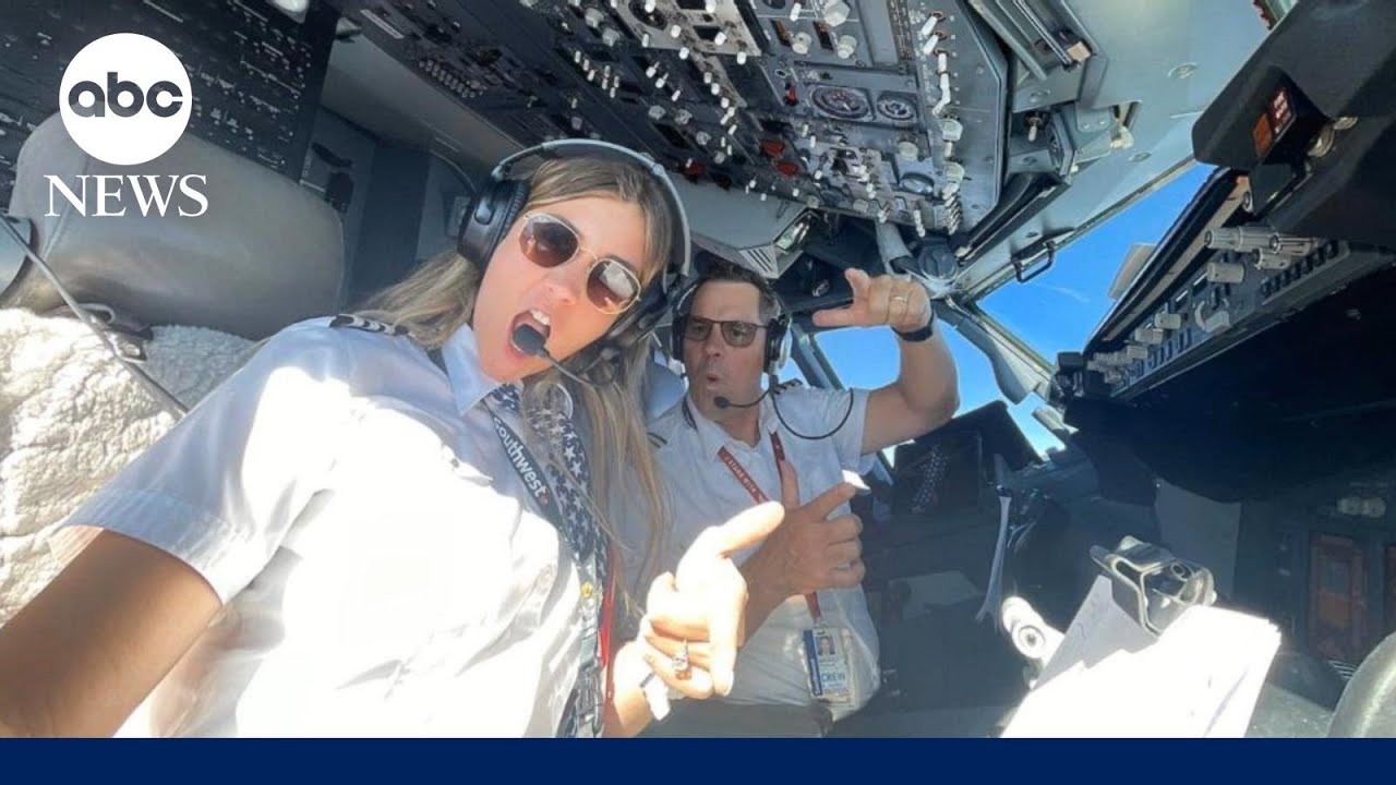 Father and daughter fly together for the first time as pilots for Southwest Airlines