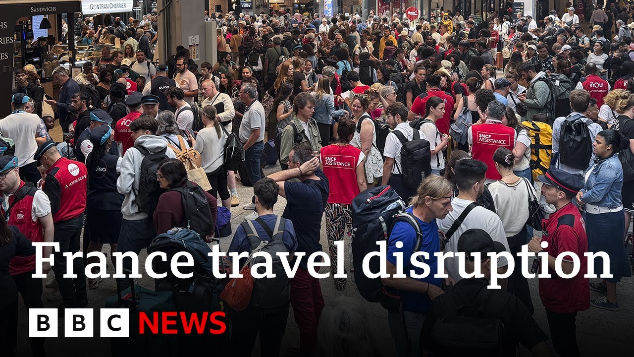 France travel disruption to last all weekend after arson attacks | BBC News