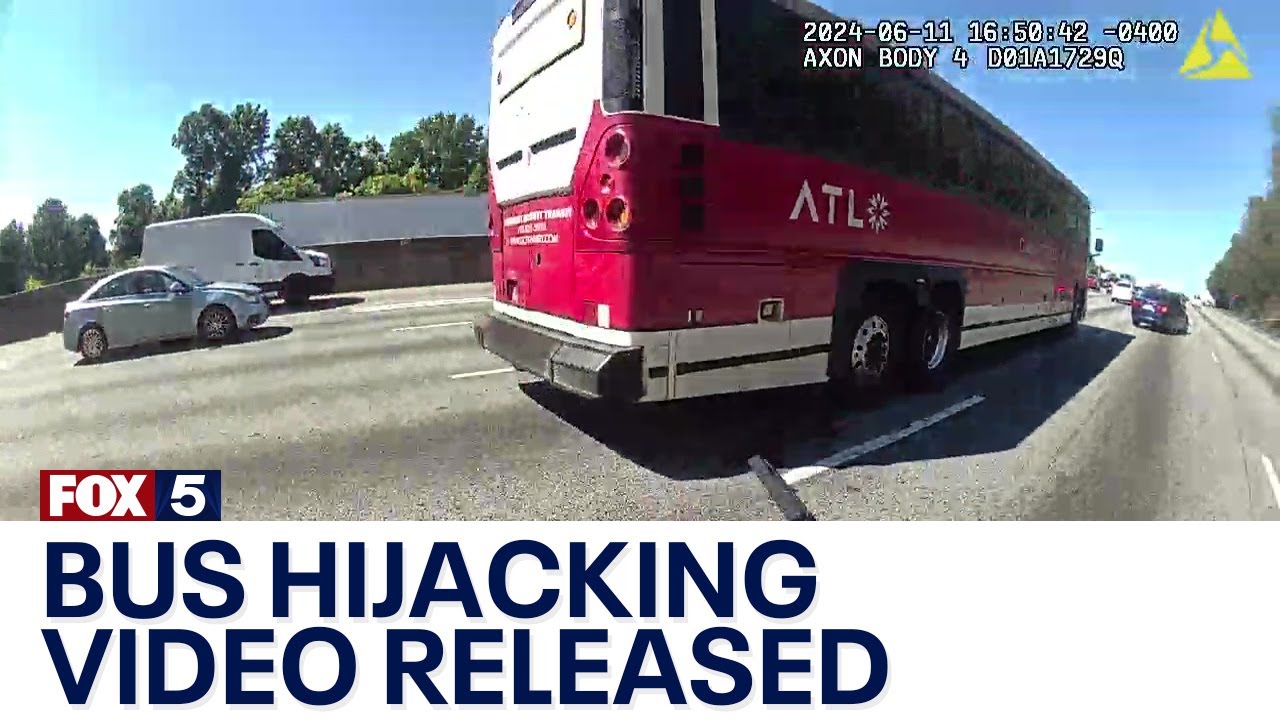 Gwinnett bus hijacking on dash, bodycam video | FOX 5 News