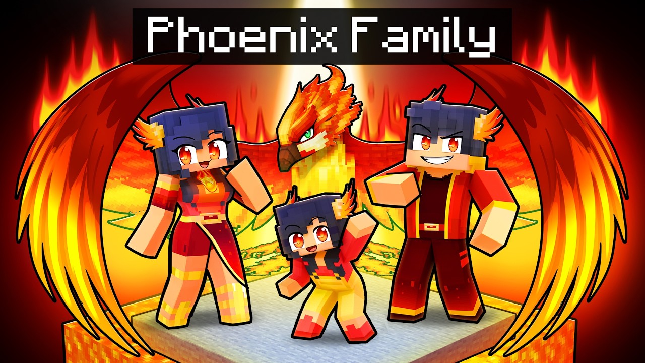 Having a PHOENIX FAMILY in Minecraft!