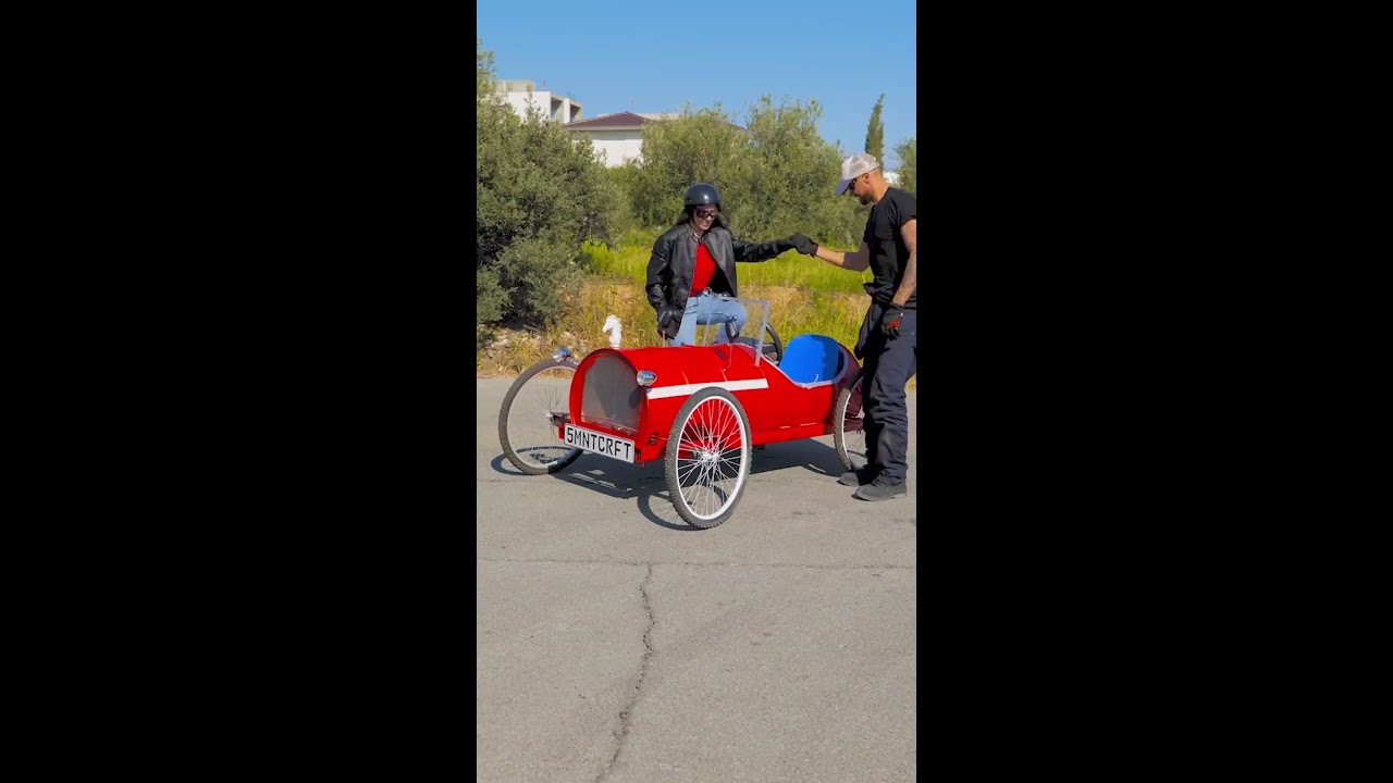 How to make a vintage racing car with a metal barrel