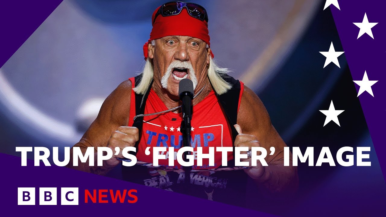 Hulk Hogan and UFC boss promote Trump’s ‘fighter’ image at Republican convention | BBC News