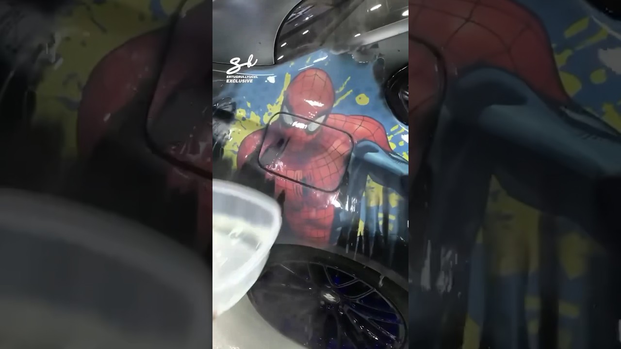 I’d be standing there throwing water on it all day…😅 #carwrap #water #cars