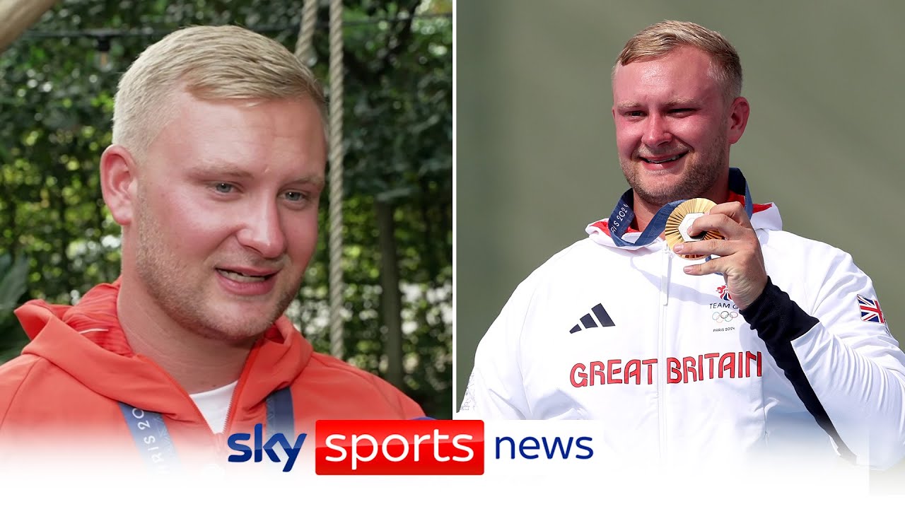 “It’s something I’ve dreamt of” | Britain’s Nathan Hales reacts after winning gold in trap shooting