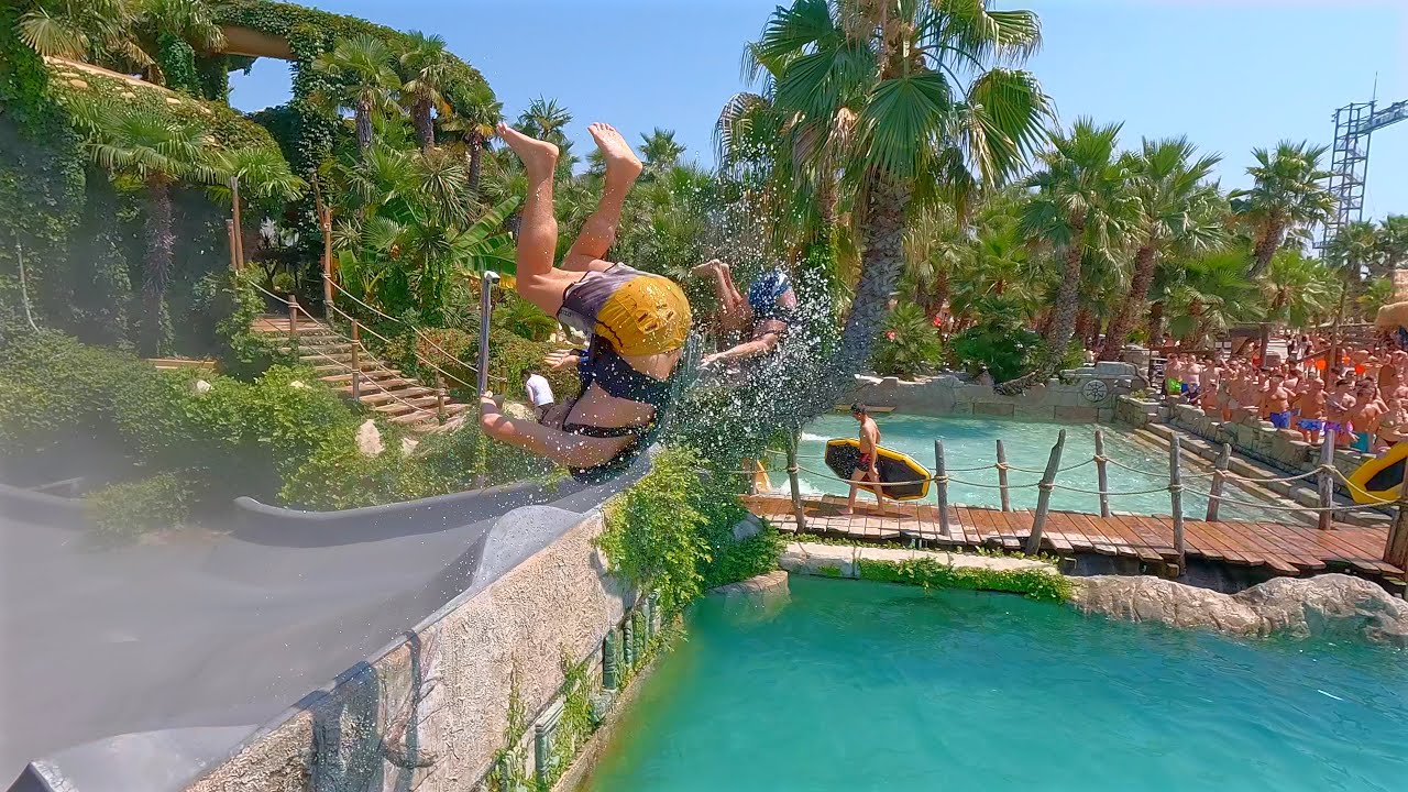 Jungle Jump 🏝️ Water Slide 💦 at Caribe Bay Venice 🇮🇹