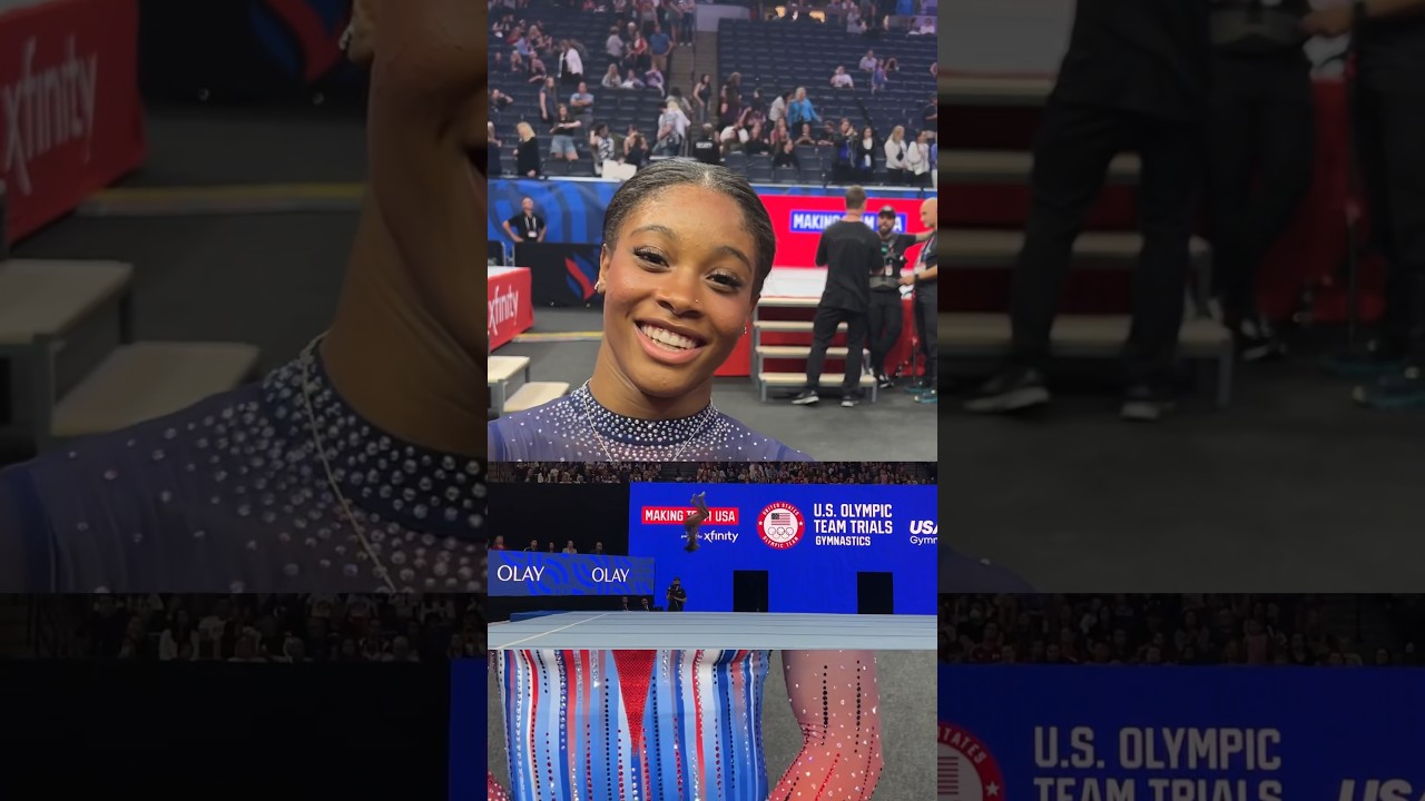 Kaliya decided to add a twist mid routine 🤯 #gymnastics #gymnast #usagtrials24 #sports #olympics
