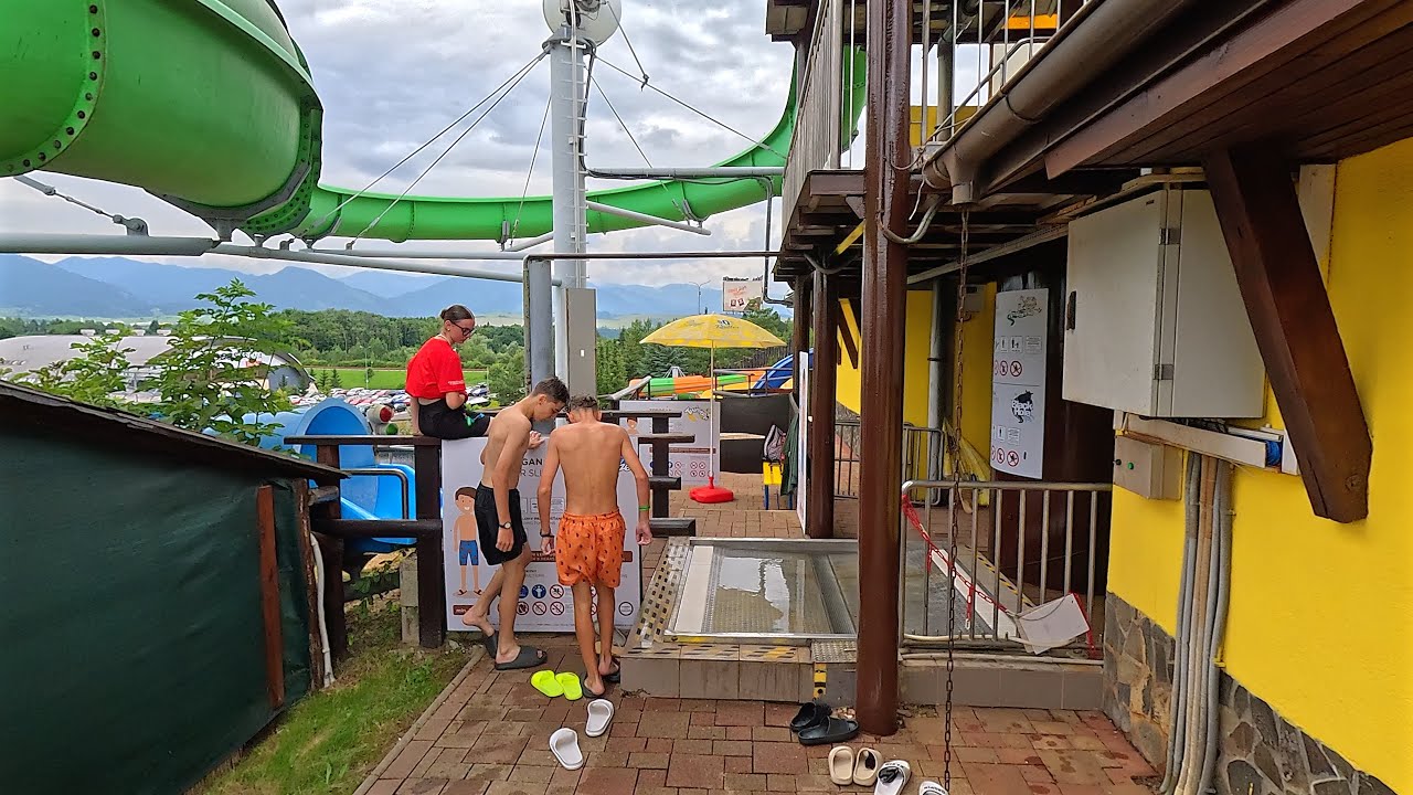 Kamikadze 🐟 Water Slide 💦 at Tatralandia 🇸🇰