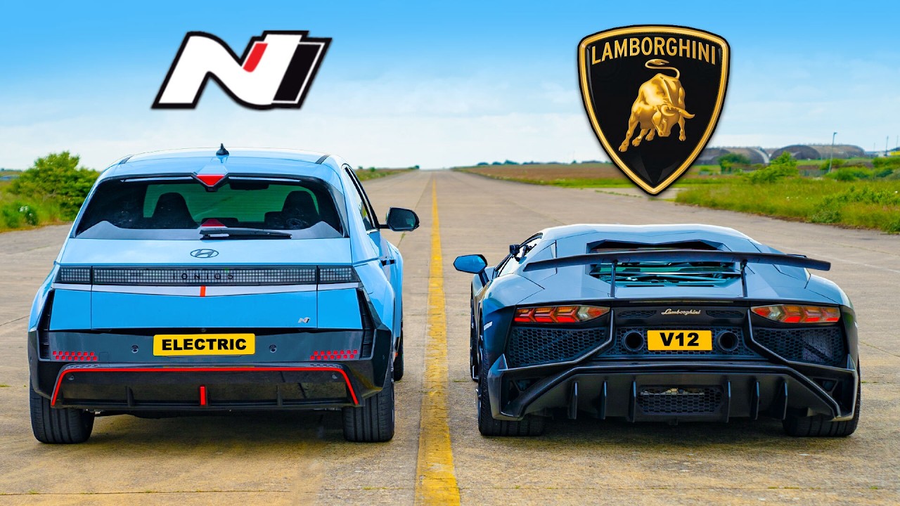 Lambo Aventador SV v Hyundai IONIQ 5 N: DRAG RACE