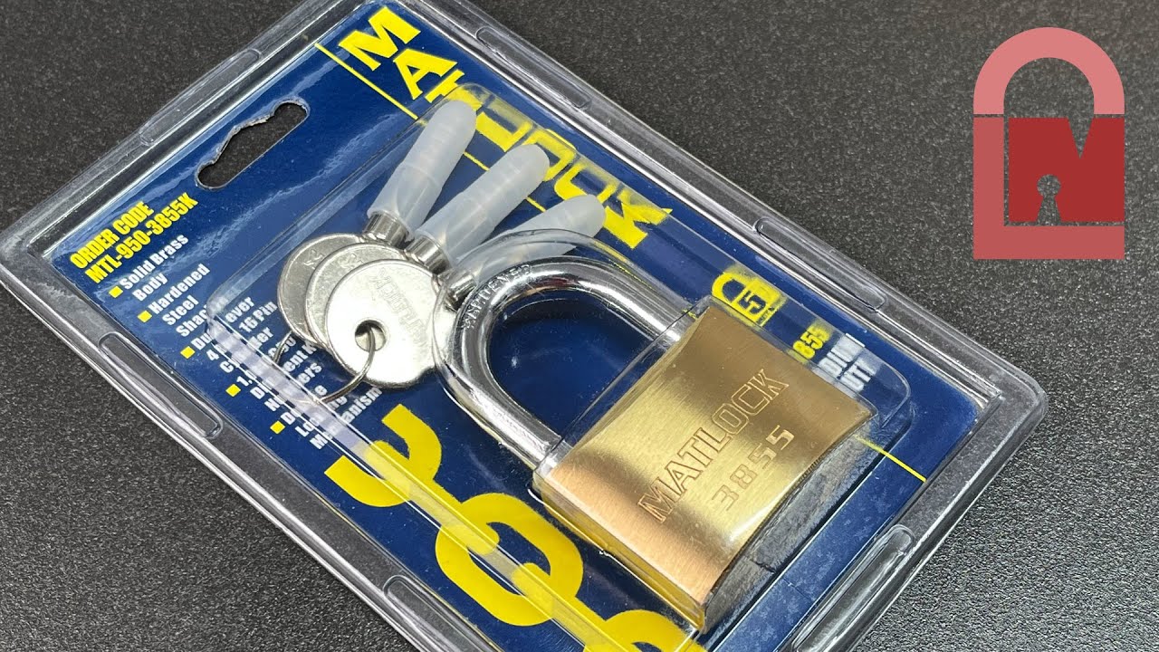 Matlock 3855 Cross Key Padlock Picked