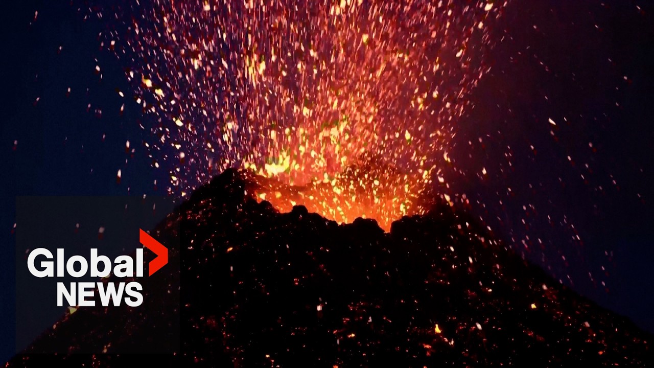 Mount Etna eruption: Explosions of lava from new active crater puts on spectacular show