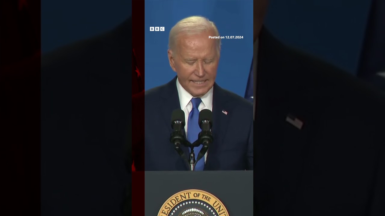 President Joe Biden called Kamala Harris ‘Vice President Trump’ at a Nato press conference. #Shorts