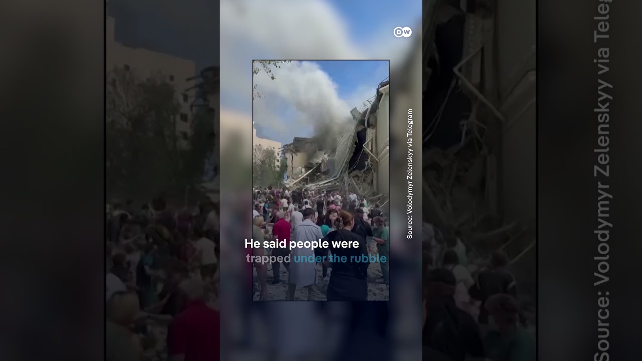 President Zelenskyy shares video from children’s hospital hit by Russian attack | DW News