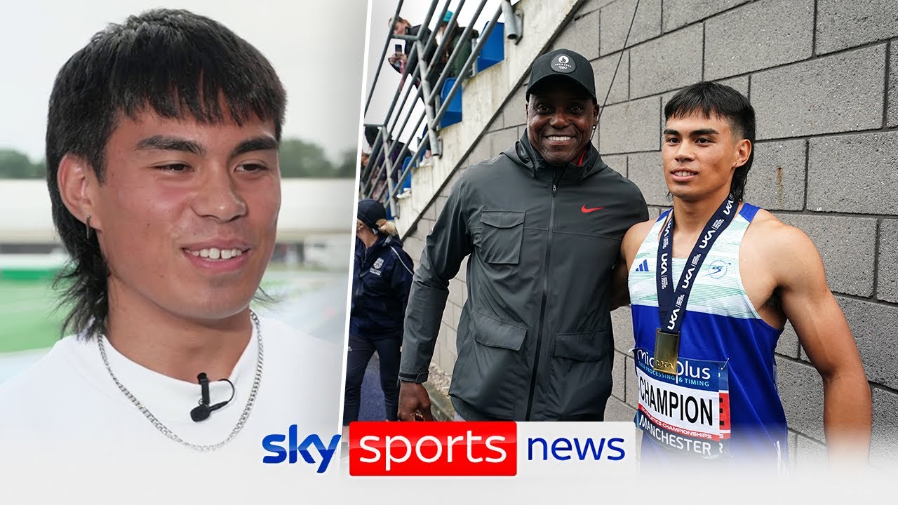 ‘Stay relaxed’ | Olympic sprinter Louie Hinchliffe reveals advice that Carl Lewis has given him