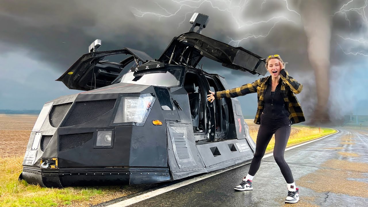 Storm Chasing In A $750,000 Tornado-Proof Tank!